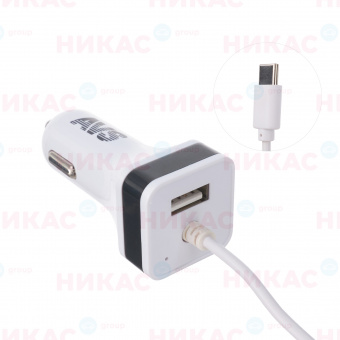 Автомобильное зарядное устройство USB (1 порт+ Type C) AVS UC-443 (2,4А)